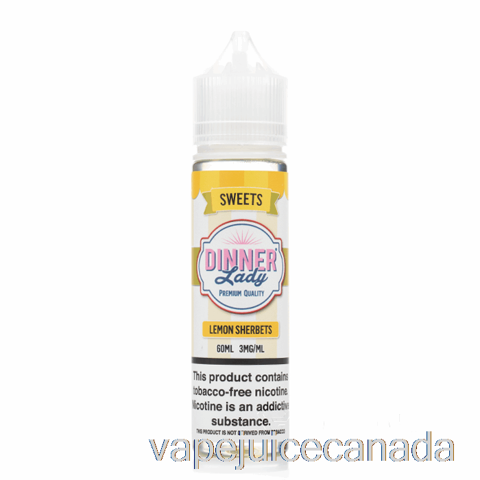 Vape Juice Lemon Sherbets - Vape Dinner Lady E-Liquid - 60mL 0mg